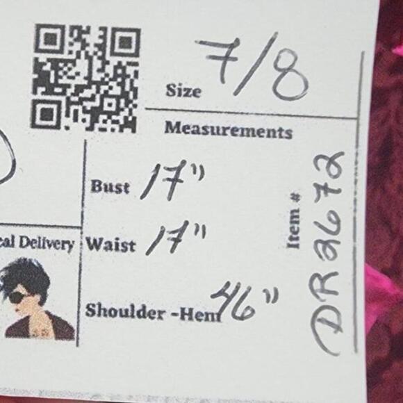 Vintage C.J. Selections Pink Silky Pleated Midi Slip Dress Size 7/8 - Picture 9 of 9